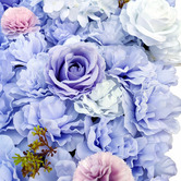 Botanic Artisan 60cm Lilac Faux Mixed Flower Wall Panel