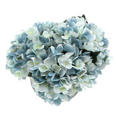 Botanic Artisan 23cm Blue Faux Hydrangea with Glass Vase
