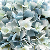 Botanic Artisan 23cm Blue Faux Hydrangea with Glass Vase
