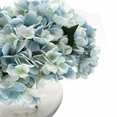 Botanic Artisan 23cm Blue Faux Hydrangea with Glass Vase