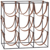 The Home Collective Orwell 9 Bottle Leather Wine Rack