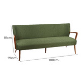The Home Collective Cooper 3 Seater Upholstered Sofa
