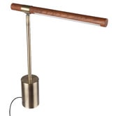 The Home Collective Montrose Iron &amp; Rubberwood LED Desk Lamp