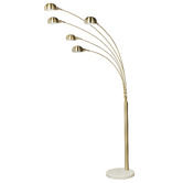 The Home Collective Seymour Marble &amp; Iron 5 Light Floor Lamp