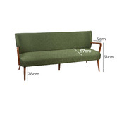 The Home Collective Cooper 3 Seater Upholstered Sofa