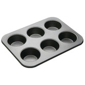 MasterPro 6 Cup Black American Muffin Pan