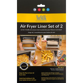 NoStik 2 Piece Rectangular Air Fryer Basket &amp; Floor Liner Set