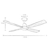 Four Seasons Combat 122cm DC Ceiling Fan with Remote Control