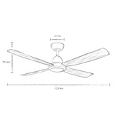 Four Seasons Combat 122cm DC Ceiling Fan with LED Light