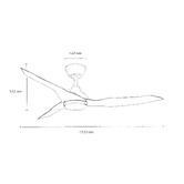 Four Seasons Samurai 132cm DC Smart Ceiling Fan with LED Light