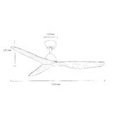 Four Seasons Atlanta 132cm DC Smart Ceiling Fan with Remote Control