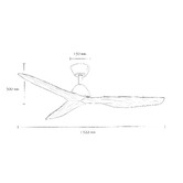 Four Seasons Atlanta 132cm DC Smart Ceiling Fan with LED Light