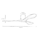 Four Seasons Shinzo 132cm DC Low Profile Walnut &amp; Matte Black Smart Ceiling Fan with LED Light