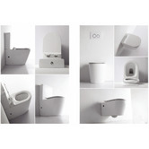 Belbagno Flay-R Ceramic Rimless Toilet Suite