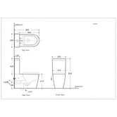 Belbagno Flay-R Ceramic Rimless Toilet Suite