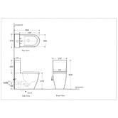 Belbagno Alexander-R Ceramic Rimless Toilet Suite