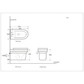 Belbagno Vella Ceramic Wall Hung Toilet