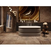 Belbagno Grey Bucciano 1675mm  Freestanding Bath