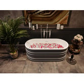 Belbagno Grey Bucciano 1675mm  Freestanding Bath