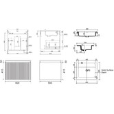 Belbagno Rimini 600mm Wall Hung Single Vanity