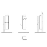 Belbagno Ancona Wall Hung Side Cabinet