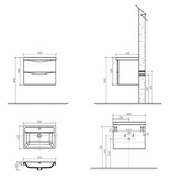 Belbagno Ancona 600mm Wall Hung Single Vanity