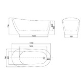 Belbagno Romano Acrylic Free-Standing Bath Tub