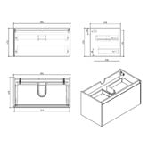 Belbagno Prado Wall Hung Single Vanity
