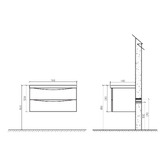 Belbagno Ancona 900mm Wall Hung Single Vanity