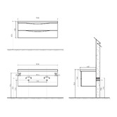 Belbagno Ancona 1200mm Wall Hung Single Vanity