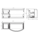 Belbagno Prospero 1200mm Left Hand Wall Hung Single Vanity