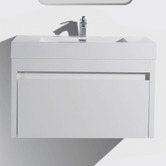 Belbagno Alexandra 760mm White Wall Hung Single Vanity