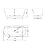 Belbagno Baden Acrylic Freestanding Bath