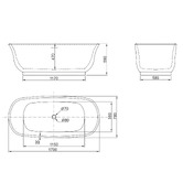 Belbagno Baden Acrylic Freestanding Bath