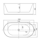 Belbagno Berg Oval Freestanding Bath