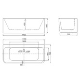 Belbagno Alto Back- To-Wall Freestanding Bath