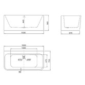 Belbagno Alto Back- To-Wall Freestanding Bath