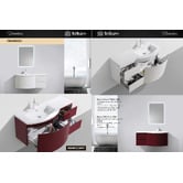 Belbagno Prospero 1200mm Left Hand Wall Hung Single Vanity