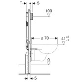 Geberit Duofix Sigma8 Concealed Cistern For Wall Hung WC