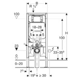 Geberit Duofix Sigma8 Concealed Cistern For Wall Hung WC