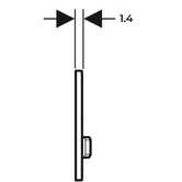 Geberit Sigma50 Brushed Chrome &amp; Smoked Glass Mechanical Dual Flush Button