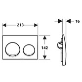 Geberit Alpha25 Dual Flush Plate
