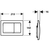 Geberit Alpha01 Dual Flush Plate