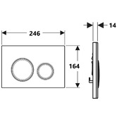 Geberit Sigma50 Round Dual Flush Plate