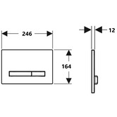 Geberit Sigma50 Square Dual Flush Plate