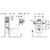 Geberit Alpha Geberit Low-Level In-Wall Cistern
