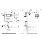 Geberit Alpha Geberit Mid-Level In-Wall Cistern