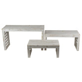 Hub Living 3 Piece Sage Fir Wood Plant Stand Set