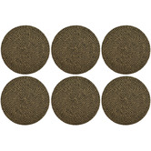 Hub Living Black &amp; Brown Demi Cotton Placemats
