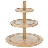 Hub Living Darcy 3 Tier Mango Wood Cake Stand
